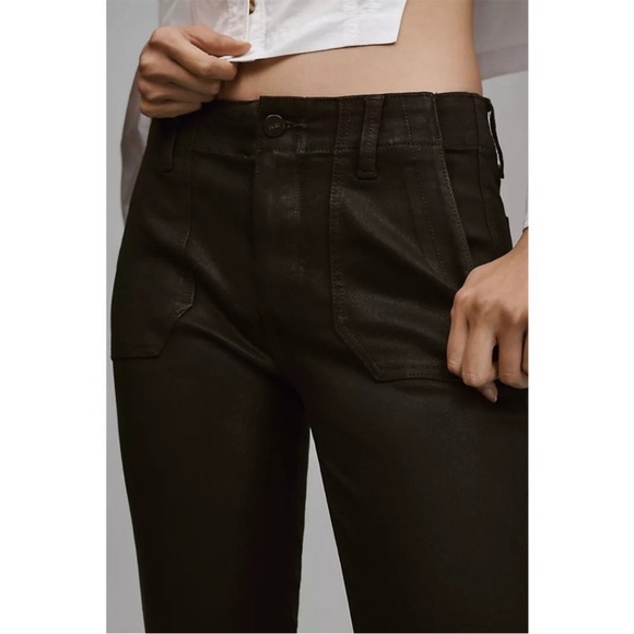 Paige Mayslie Jogger Pants Luxe Coating black fog 26 - Picture 4 of 15